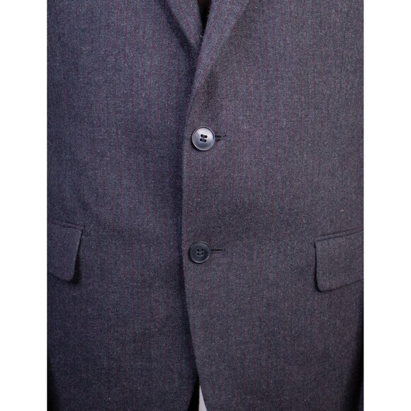 JOHN VARVATOS Blazer Sport Coat Casual Jacket Size 44R Gray Striped Wool Blend - Picture 3 of 13